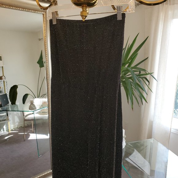 BLACK SPARKLY STRAPLESS JUMPSUIT - Picture 1 of 3